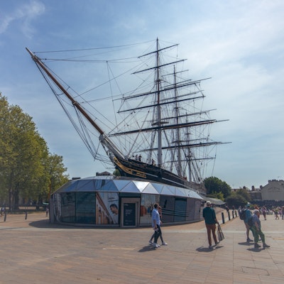 Photo of the bow of the Cutty Sark