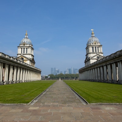 Photo of two impressive domed buildings in the college.