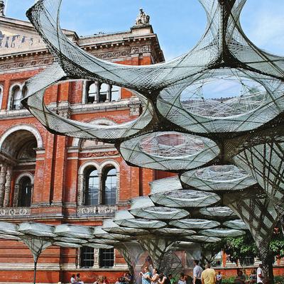 Photo of The V&A Museum building, a red brick structure.