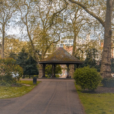 A view of the structure in the middle of Lincoln's Inn Fields