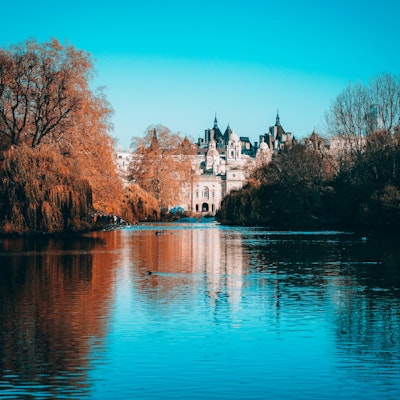 View from St James's Park across the lake