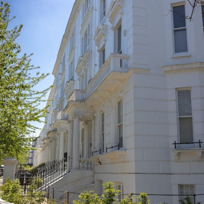 Photo of a terrace of large Georgian houses