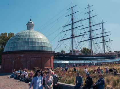 Photo of Greenwich, with the cutty sark in view.