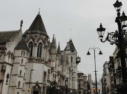 Photo of the Royal Courts of Justice in London