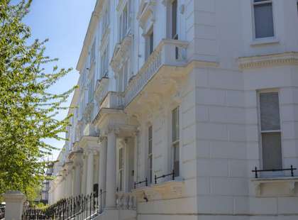 Photo of a terrace of large Georgian houses