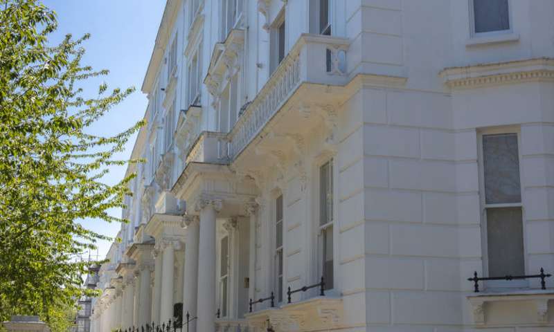 Photo of a terrace of large Georgian houses