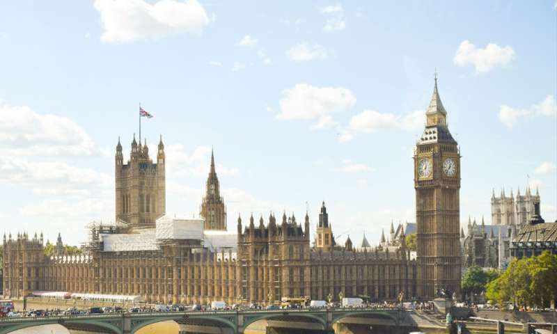 Photo of Westminster Bridge and The Houses of Parliament.