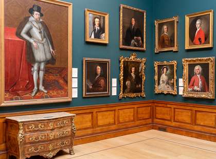 Photo of some portrait paintings in the gallery