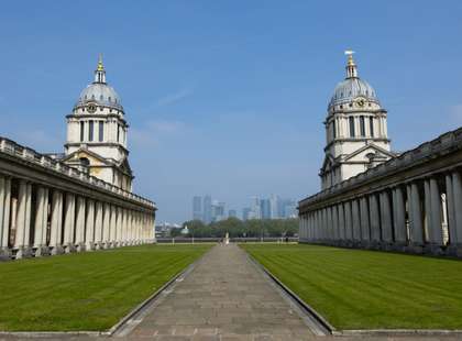 Photo of two impressive domed buildings in the college.