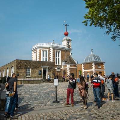 Photo of people taking photos on the Meridian Line