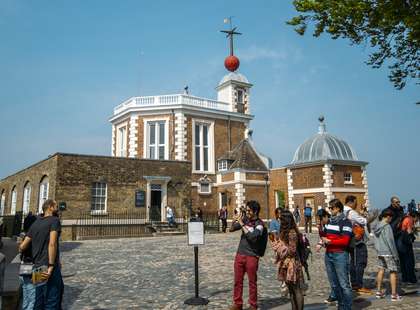 Photo of people taking photos on the Meridian Line