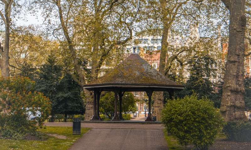 A view of the structure in the middle of Lincoln's Inn Fields